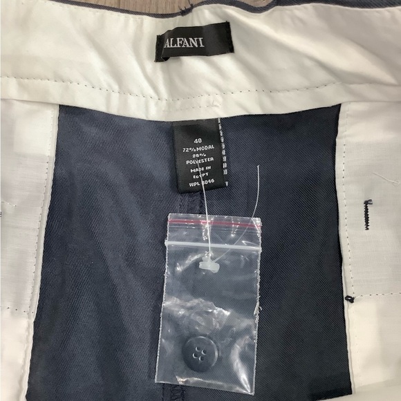Men's ALFANI Golf 40 XL Khakis Chino Pleated Shorts Navy Blue Side Elastic NWT - Picture 9 of 10